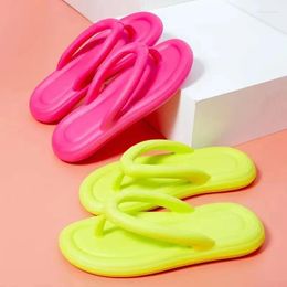 Slippers Summer Candy Colour Flip Flops Women Cute Soft Sole Beach Fashion Sandals House Bathroom Non-Slip Shoes Slides