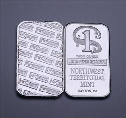 1 TROY OUNCE 999 FINE SILVER BULLION BAR NORTHWEST TEERITORIAL MINT SILVER BAR SilverPlated Brass No Magnetism3709955