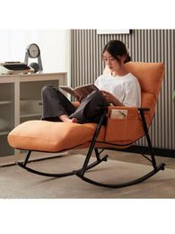 Rocking chair Adult leisure technology Cloth Rocking chair Sofa adult bedroom lounge chair folding Nordic balcony lazy chair