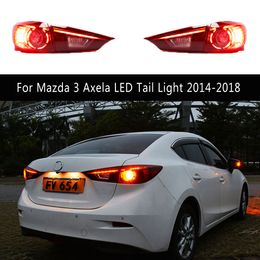 Car Accessories Rear Lamp Streamer Turn Signal Brake Reverse Parking Running Lights For Mazda 3 Axela LED Tail Light 14-18 Taillights