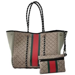 Designer Women Handbag Neoprene Tote Bag Large Capacity Beach Bag Shoulder Shopping Bags Ladies Purse Totes Set Girl039s Gift4182610