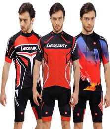 Short Sleeve Bicycle Wear Mens Cycling Set Summer Pro Team 2018 Mtb Ridding Jersey Cycling Clothes Man Road Bike Clothing Red4648513