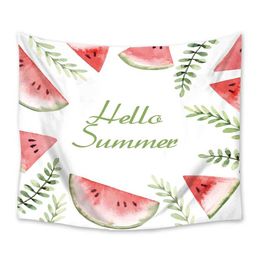 Watermelon Summer Tapestries Tapestry Large Red Wall Hanging Polyester Tablecloths Tapestry Bedroom Room Living Room Dorm Background Cloth R0411