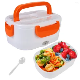 Dinnerware Travel Car Work Heating Bento Box 12V 220V EU Plug Electric Heated Lunch Fast Container