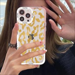 Spotted Leopard Phone Case For IPhone 14 13 12 11 Pro Max Mini X Xs XR 6 7 8 Plus SE 2020 Transparent Case
