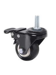 4 Pcs/Lot 1.5 Inch Gold Diamond Universal Wheel /Size M8/M10 With Brake With Double Bearing Sleeve Black Furniture Caster