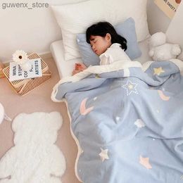 Coperte fasciatura di latte coperta coperta per bambini coperta addensato insolerato per il pranzo a doppia facciate addensato