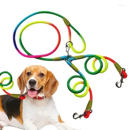 Dog Collars Double Leash Walking Running Belt Waist For Dogs Portable Dual Lead Leashes Training