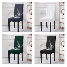 Chair Covers GURET Jacquard Solid Colour Cover Home Spandex Adjustable Slipcovers Seat For Kitchen Dining Wedding Banquet