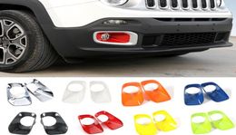 Car Exterior Front Fog Light Frame Cover Decoration For Jeep Renegade 2016 2017 2018 AUto Exterior Accessories5827116