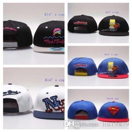 2019 Brand cartoon style NY Pink Dolphin Kids snapback baseball caps baby girl boy snapback hats chapeu casquette bone gorras2100716