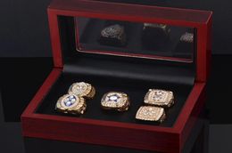 Whole Fine high quality Holiday Set Super Bowl Cowboys 1995 Award Ring Men039s Ring Jewelry Set 5piecelot8601471