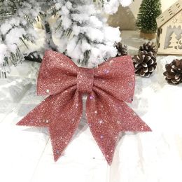 2Pc Large Bows Christmas Tree Bowknot Ornaments Gift Present Holiday Indoor Outdoor Decorations Party Xmas Decoration