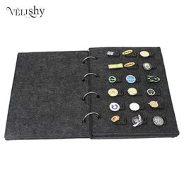 Jewelry Boxes Felt pins Brooch display screen storage book metal badge chest stand pencil case Brooch school badge case container