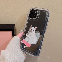 Cute Cats Dogs Phone Case For iPhone 15 Pro Case iPhone 11 13 12 14 Pro Max XR XS X Max 7 8 Plus SE 2020 2022 Shockproof Cover