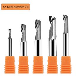 1PCS 5A 3D CNC Router Bit Engraving Cut 3.175 /4/6 Shank Single Flute Milling Cutter Spiral End Mill Woodworking Aluminum