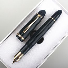 Jinhao X159 Gold Clip Fountain Pen Acrylic Barrel Refine Lacquer Fine Nib for Writing Signature Office School F7107