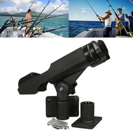 Fishing Rods Support Bracket With Screws 360° Rotatable Rod Holder Boats Kayaking Yacht Fishing Tools Tackle Fishing Accessories