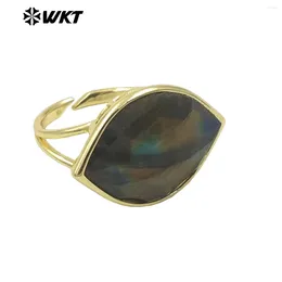 Cluster Rings WT-R519 Exquisite Reflective Glitter Stone Eye Design 18k Gold Plated Men And Women Can Wear Accessories