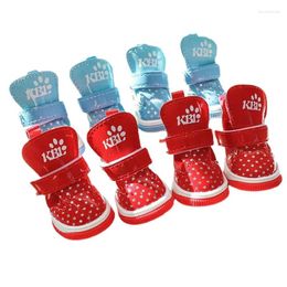 Dog Apparel Pet Shoes Cat Autumn And Winter Warm Teddy Bear Cute Puppy Boots Stamping Five-pointed Star Bright