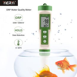 Digital Temp ORP Redox Metre with ATC -1200~+1200mv High Accuracy Drinking Water Tester for Fish Tank Swimming Pool Aquariums