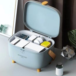 First Aid Kit Container with Handle Carrying Case Container Bin First Aid Case Multipurpose Dustproof Storage Box Container