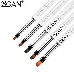 BQAN Gel Nail Brush Set Liner Painting Pen Acrylic Drawing Brush for Nails Gradient Rhinestone Handle Manicure Nail Art Tool