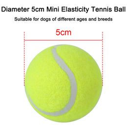 5cm Pet Tennis Dog Toy Special Ball Small Dog Elastic Tennis Ball Interactive Toy Chew High Bouncy Ball Mini Dog Tennis Toy