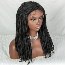 New Arrival 16 inches Bob Braided Wigs Synthetic T Part Lace Wigs with Baby Hairs Braids Wigs for Black Women 27/613 Colour