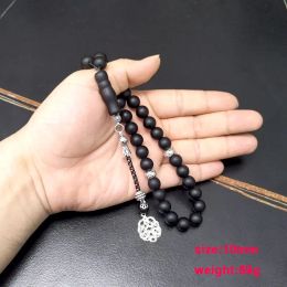 ALBASHAN Tasbih Men Black Matte agates stone muslim prayer beads islamic rosary 33 45 51 66 99 100beads