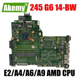 Motherboard DA00P2MB6D0 DA00P2MB6D1 Motherboard with E2 A4 A6 A9 AMD CPU UMA For HP 245 G6 14BW Laptop Motherboard Mainboard