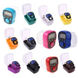 LED Finger Tally Counter Digital Electronic Tasbeeh Counters Lap Track Handheld Clicker with Ring Digits Display Gift