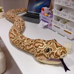 Pillow 170cm Lifelike Simulated Python Spotted Snake Stuffed Animal April Fools' Day Prank Prop Birthday Gift Home Decoration