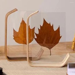 Frames Acrylic Wooden Po Frame For Desktop Stylish Leaf Specimens Storage Stand Dressers Tabletop