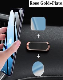 Eonpin Whole Mini Magnetic Magnetic Car Phone Holder Dashboard Mini Strip Shape Stand For All Phone Metal Magnet GPS Car Mount6001462