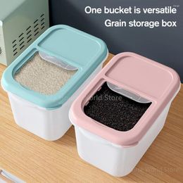 Storage Bottles Kitchen Box 5-10KG Insect Proof Moisture With Measuring Cup And Sliding Cover Grain Sealed Pet Dog Food Container