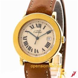 Ct Classics Watches Luxury Wristwatch Must De Carters 1800 Argent Dor 33mm Quartz Femme Vintage Rf. 1800 1 original logo FNUK