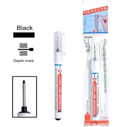 20mm Multipurpose Deep Hole Marker Pen Waterproof Long Head Markers Pen Carpenter Pen Woodworking Tools for Hardware Decoration