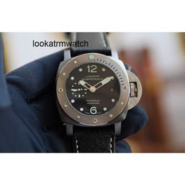 Luxus für Herren mechanische Uhr Automatische Bewegung Sapphire Mirror 47 mm importiertes Cowhide Watchband Marke Italien Sport Armbanduhren 8ccb