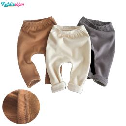 Trousers Baby Pants Thicken Warm Bottoms Outfits Toddler Girls Ribbed Leggings Striped Casual Boys Trousers Kids Clothing