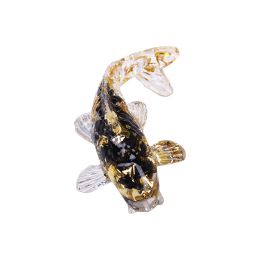 Natural Crystal Gravel Fish Figures Miniature Fancy Carp Statue And Sculpture Decorative Ornament Gifts Airy Garden Home Decor