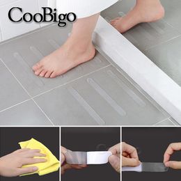 24pcs Anti Slip Strip Shower Stickers Non-Slip Tape Transparent Bath Safety Strips Bathroom Bathtubs Stairs Floors Home Supplies