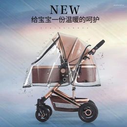 Stroller Parts Universal Baby Carriage Rain Cover Perambulator Windshield Umbrella Car Protective Rainc