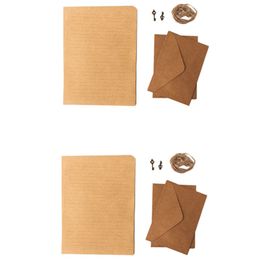 24 Pcs Vintage Kraft Paper Writing Paper European Style Paper For Letter Writing Letter Paper Stationery, Number 16