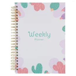 Household Planner Daily Week Moonth Planning Agenda Notebook Diary Coil Designed Academic Organiser Office Supplies