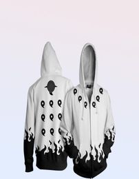 Cloudstyle 3D Zip Up Hoodie Men Anime 3D Print Cosplay Sweatshirt Long Sleeve Hoody Streetwear Zipper Jacket Hipster 5XL Y21134587