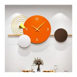 Wall Clocks Large Metal Clock Art Minimalist Nordic Creative Modern Fashion Luxurious Personality Home Decor For Living Room B