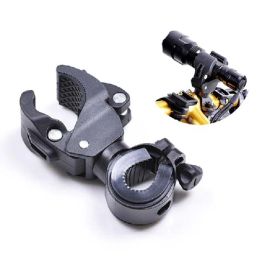 Bicycle Universal 90-degree Rotating Handlebar Mount LED Flashlight Holder Front Light Clip Clamp Lantern Bicycle Accessories