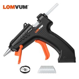 Gun Lomvum Cordless Hot Melt Glue Gun Usb High Temp Heater Wireless Rechargeable Thermo Electric Heat Temperature Tool Glue Sticks