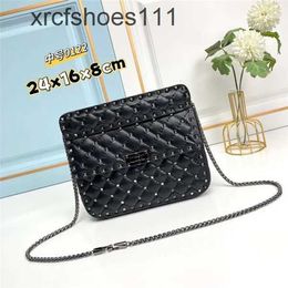 Bag Style Lock Designer Chain Womens Bags Rivet Star Stud valenn Sheepskin Shoulder Small Square Casual High-quality Buckle One Crossbody 74RJ